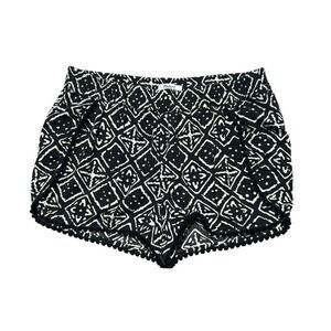 Madewell Oahu Pom Pom Hem Detail Sandlines Print Size S